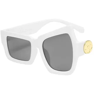 Damen trendige coole Sonnenbrille schrullig hochgezogene Augenbrauen Sonnenbrille Persönlichkeit lustig hochgezogene Augenbrauen Reisefahren Brille Mode Design Sonnenbrille (Eine Größe,Weiß) - Einheitsgröße