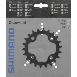 Shimano Kettenblatt 22 Zähne Schwarz