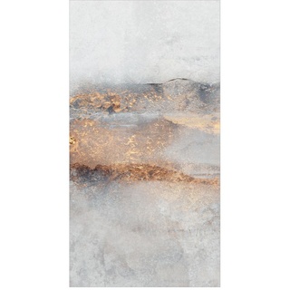 Duschrückwand - Elisabeth Fredriksson - Gold-Grauer Nebel, Material:Hartfolie Smart Glanz 0.32 mm, Größe HxB:1-teilig 190x110 cm