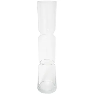 Bodenvase in Stammform aus Glas, transparent, 12 x 12 x 60 cm