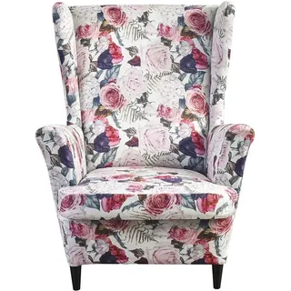 Ohrensessel Schonbezüge 2 Teilig, Elastischer Sesselbezug Möbelschutzhülle Mit Blumenmuster Minimalistische Einzelsofa Schonbezüge Vollständig Gepolsterter Stuhlhussen Für Wohnzimmer ( Color : 16 )