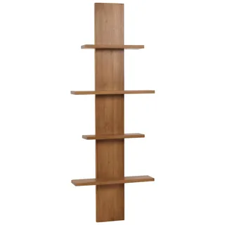 Mendler Teak-Wandregal Hängeregal 51 x 56 x 15 cm Braun