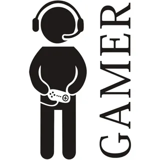 Gamer-boy-wandtattoo, Videospiel-wandtattoos, Abnehmbar
