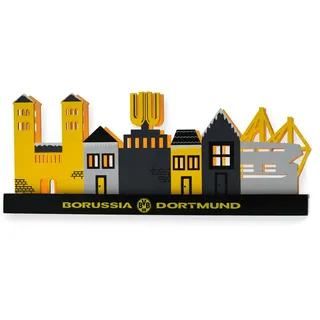 Borussia Dortmund Skyline Deko-Objekt, BVB Stadtsilhouette, Schwarz-Gelb, Offizielles Merchandise