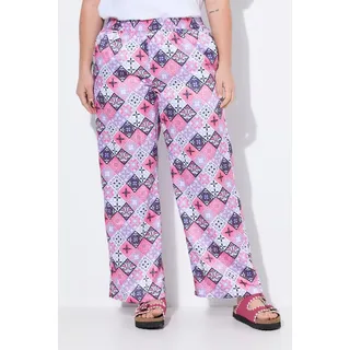 Angel Of Style by Happy Size Schlupfhose weites Bein Satin lila 50