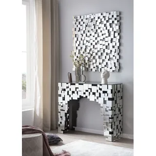 Wandspiegel SALESFEVER Spiegel Gr. B/H/T: 102 cm x 100 cm x 2,5 cm, silberfarben (silber, verspiegelt) Wandspiegel Mosaikdesign aus Spiegelglasquadraten