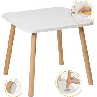 Kindertisch aus Holz  Naturmöbel für Kinder, 50 x 50 x 47 cm, Kindertisch ab ...