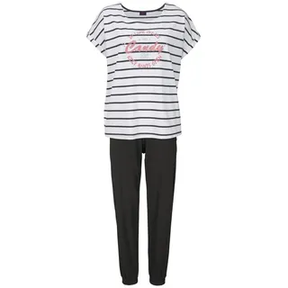 Buffalo Pyjama gestreift Schwarz 44/46