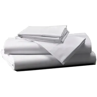 Hotel Pension Glatte | Bettlaken | Betttuch | Laken | Haustuch | ohne Gummizug | Kochfest | 12 Größen 100% Baumwolle GSM 145 auch als Tischdecke (100x200 cm Ecru)