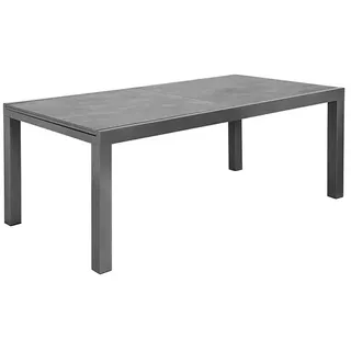 Sunfun Maja Gartentisch Stone  (L x B x H: 300 x 100 x 74 cm, Aluminium, Sintered Stone, Ausziehbar, Night-Grey)