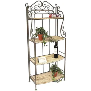 DanDiBo Ambiente DanDiBo Regal Malega 12060 aus Metall und Holz 150 cm Bücherregal Badregal Küchenregal