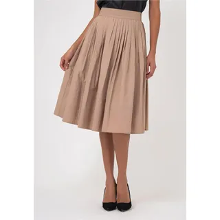 Sommerrock FRESHLIONS "Seraphina", Damen, Gr. S, beige, 100% Baumwolle, unifarben, normal, Röcke, mit tollem Faltenwurf