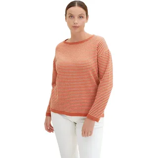 TOM TAILOR Damen 1035031 Plussize Strickpullover mit Struktur (1er Pack) - 50 Große Größen