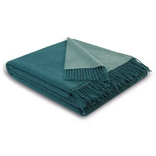 Biederlack Soft Impression im Doubleface-Look Kuscheldecke 150 x 200 cm Blau/Türkis