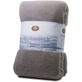 Gözze Wolkenweich Kuscheldecke 150 x 200 cm Silber