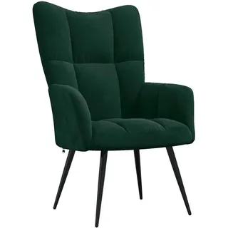 vidaXL Relaxsessel Dunkelgrün Samt 61 x 96 x 70 cm Grün ergonomisch