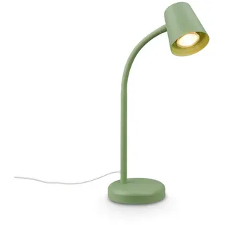 Briloner Leuchten Tischleuchte LED Tischlampe Bürolampe Homeoffice Schreibtischlampe Kinderzimmer, ohne Leuchtmittel, 2700K - Extra - Warmweiß grün