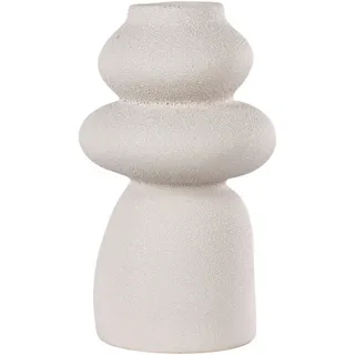 Vase, Beige, Keramik, organisch, 14.5x26.5x14.5 cm, auch für frische Blumen geeignet, Dekoration, Vasen, Keramikvasen