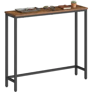 VASAGLE Konsolentisch 20 x 80 x 81,2 cm vintagebraun/tintenschwarz