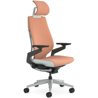 Steelcase Ergonomischer Bürostuhl: Gesture, Kopfstütze, Kaki | Leicht montierbar, Universalrollen, Premium-Materialien, bis 180 kg und 190 cm, sitzkomfort