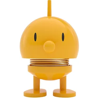 Hoptimist Bumble Wackelfigur & Glücksbringer, Skandinavische Deko Figuren für Wohnzimmer, Schreibtisch, Büro, Bürodeko & Lustige Kleine Geschenke, 4,5 x 5,8 x 7,6 cm, Small, Gelb