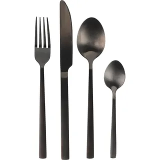 Berger Edelstahl Besteck-Set schwarz matt 16-tlg. für 4 Personen