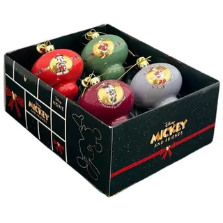 Disney Weihnachtsbaumkugel Disney Weihnachtskugeln Micky Maus Christbaumschmuck (4 St), Weihnachten