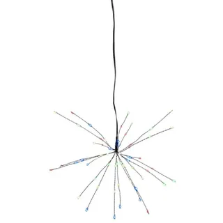 Star Trading LED-Hänger "FIREWORK" schwarz 60er bunt 26x26cm innen Batterie Timer 710-16