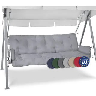 Beautissu Hollywoodschaukel Auflagenset Flair HS - Hellgrau