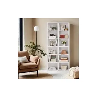 6 stufiges Bücherregal, Standregal im skandinavischen Stil, für Wohnzimmer