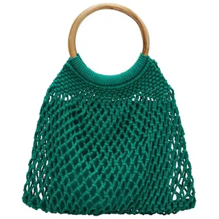 s.Oliver Makramee-Shopper Baumwolle Green