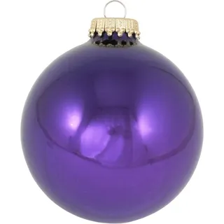 Krebs Glas Lauscha Weihnachtsbaumkugel CBK83311, Weihnachtsdeko, Christbaumschmuck, Christbaumkugeln Glas (8 St) lila