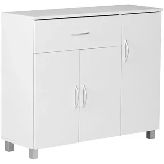 Wohnling Sideboard 90 x 75 x 30 cm Weiß