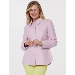 MIALUSSO Hemdjacke Lederhemd mit Druckknopf rosa 44