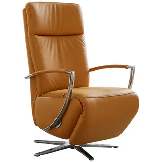 Cantus Relaxsessel, Currygelb, Metall, Leder, Echtleder, Color-Finish-Leder, 70x113x80 cm, Goldenes M, Fußauswahl, Lederauswahl, Stoffauswahl, Wohnzimmer, Sessel, Relaxsessel