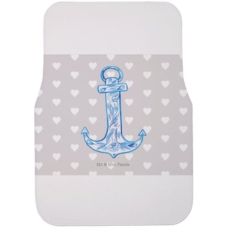 Fußmatte Pinguin Heirat - Grau Pastell - Geschenk, Liebe, Fußmatte Auto, Bräut, Mr. & Mrs. Panda, Höhe: 0.5 mm grau