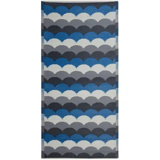 Beliani Outdoor Teppich grau-blau 90x180 cm