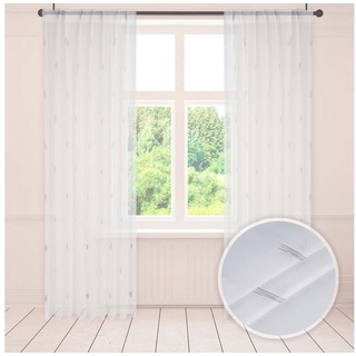 Gardine Gardine mit Scherli Muster Vorhang Store Pflegeleicht Store Voile 1:2,5 1er Faltenband 90mm Auf Maß Anfertigung, Asphald, Faltenband (1 St), St.Br 800cm f.Breite 320cm 800 cm x 145 cm