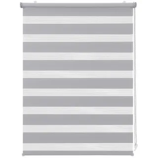 Doppelrollo Klemmfix ohne Bohre verdunkelnd Fensterrollo Seitenzugrollo Grau, Sekey, Klemmfix, für Fenster und Tür 90 cm x 100 cm