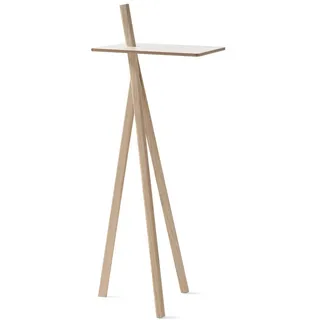 Nils Holger Moormann Stehpult Der kleine Lehner Gestell Esche weiß, Designer Jörg Gätjens, 45x128x45 cm