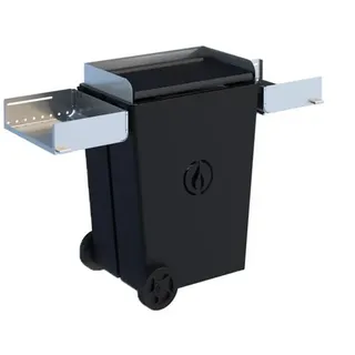Linea VZ Party schwarz - Pelletgrill mit Pyrolyse-Technologie auf Rädern