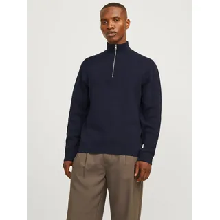 JACK & JONES JPRBLAMILANO STITCH KNIT HALF ZIP Troyer Blau L