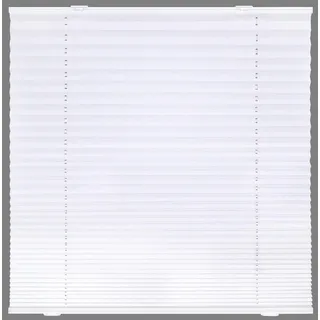 Plissee GOOD LIFE "Vega" Gr. 2, weiß (weiß, weiß), B:70cm H:120cm, Obermaterial: 90% Polyester, 8% Metall, 2% Kunststoff, Plissees, Haftfix, ohne Schrauben, mit Saugnapf