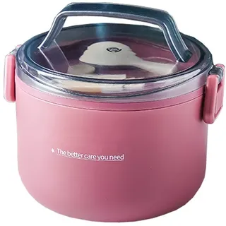 Coonoor Thermobehälter Müslibecher to go, Auslaufsicherer Lunchbox, Essensbehälter, Vielseitiger Müsli to go Becher für Schule,Arbeit,Picknick,Reise rot 1000 ml