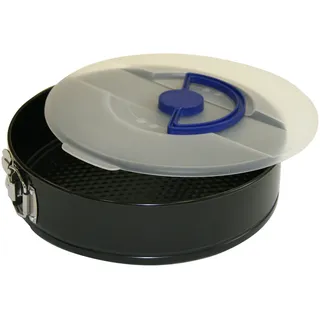 SPRINGFORM KUCHENFORM BACKFORM SPRING FORM + DECKEL SCHWARZBLECH 26CM ANTIHAFT