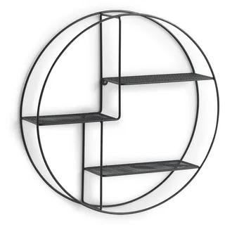 Zeller Wandregal 55 x 12 x 55 cm Schwarz