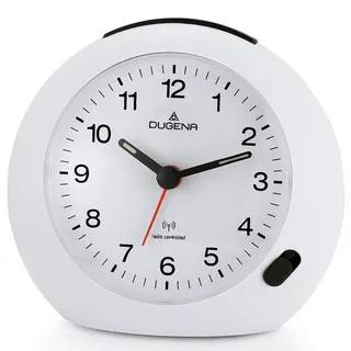 DUGENA 4460382 Wecker Funkwecker Licht Alarm weiss leise Sekunde - Weiß