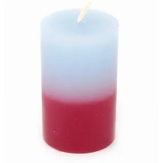 El Puente Stumpenkerze Stumpenkerze "Farbenrausch", Handmade, Handmade blau|rot