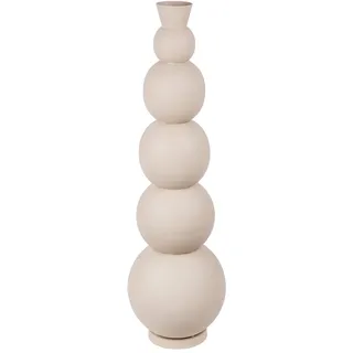 Casablanca Deko Vase groß Bodenvase modern XXL aus Eisen - Wohnzimmer Dekoration Blumenvase für Pampasgras Blumen - Farbe: Beige - Grau Höhe 112 cm