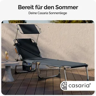 CASARIA 2er Set Sonnenliege Ibiza 2er-Set Grau